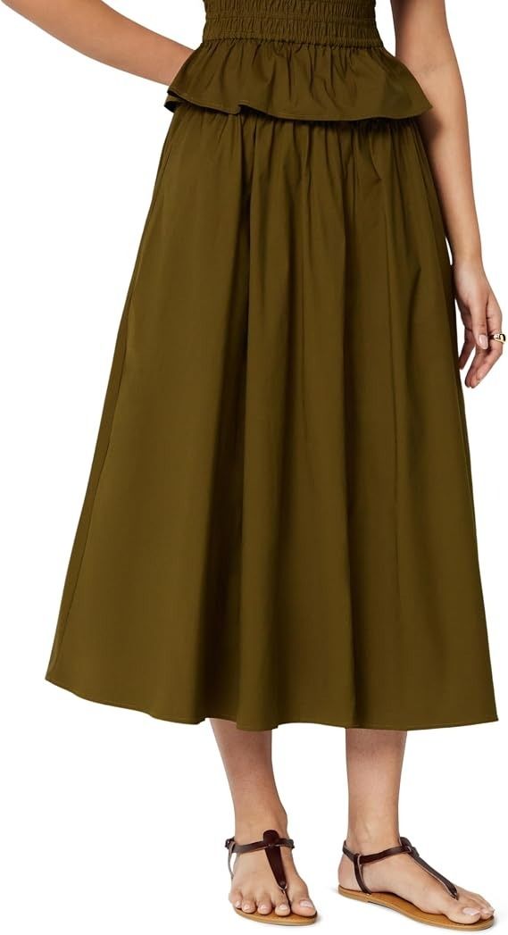 Olive Green Midi Skirt image 1